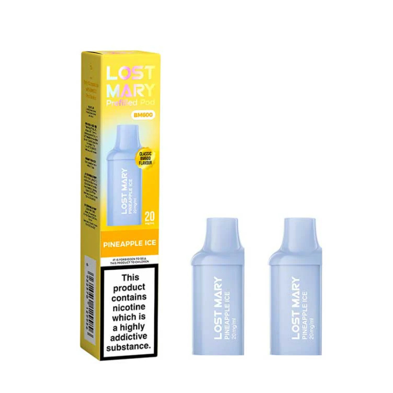 Pineapple Ice Lost Mary BM600 Prefilled Vape Pods 20mg - 2PK