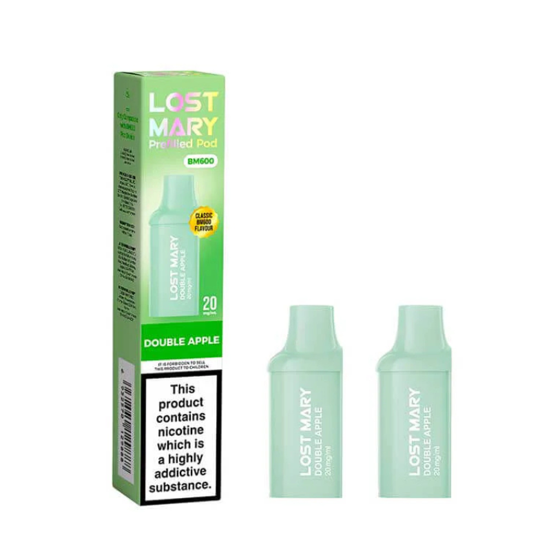 Double Apple Lost Mary BM600 Prefilled Vape Pods 20mg - 2PK