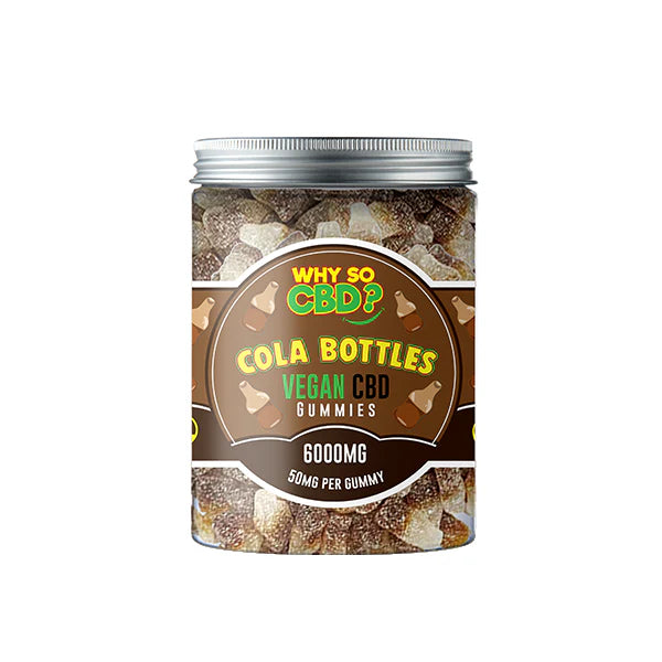 Cola Bottles Why So CBD? 6000mg Broad Spectrum CBD Large Vegan Gummies