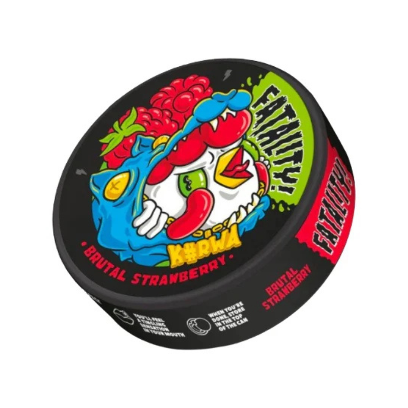 Brutal Strawberry KURWA Nicotine Snus Pouches 46.9mg - 20 Pouches
