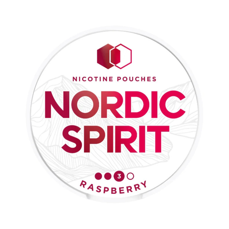 Raspberry Nordic Spirit Nicotine Snus Pouches 9mg - 20 Pouches