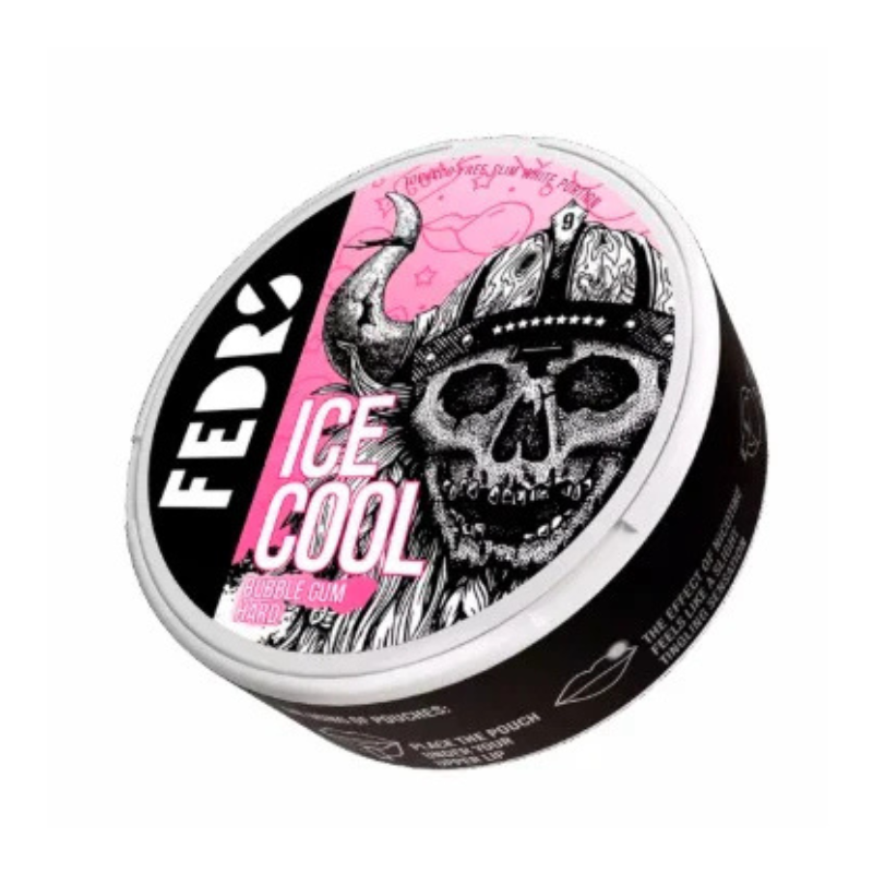 Bubble Gum FEDRS Ice Cool Hard Nicotine Pouches 65mg - 20 Pouches