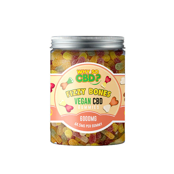 Fizzy Bones Why So CBD? 6000mg Broad Spectrum CBD Large Vegan Gummies