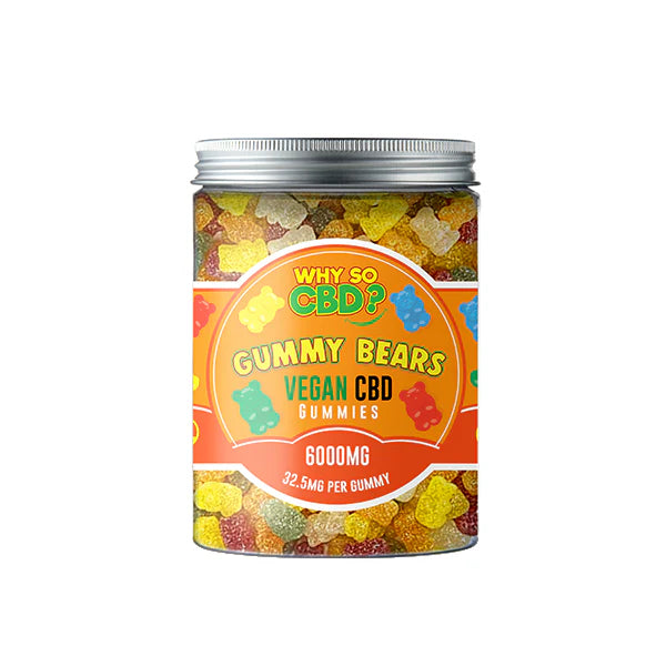 Gummy Bears Why So CBD? 6000mg Broad Spectrum CBD Large Vegan Gummies