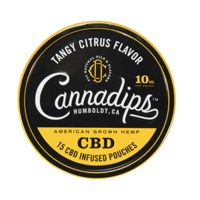 Tangy Citrus Cannadips 150mg CBD Snus Pouches