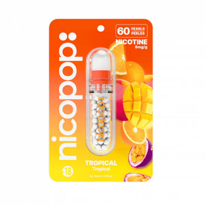 Tropical 8mg Nicopop Nicotine Pearls - 60 Pearls