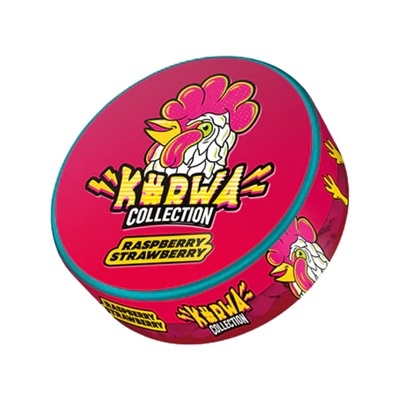 Raspberry Strawberry KURWA Nicotine Snus Pouches 16mg