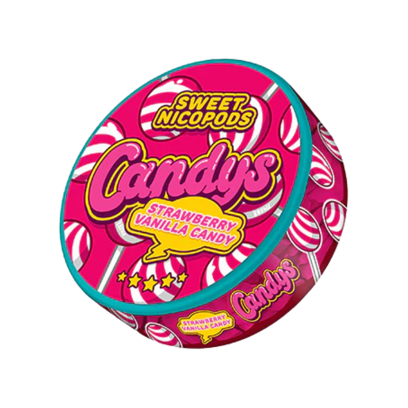 Strawberry Vanilla Candys Slim Nicotine Snus Pouches 46.9mg