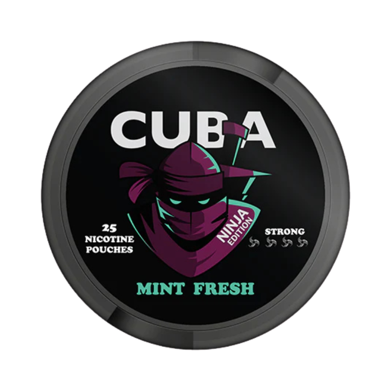 Mint Fresh CUBA Ninja Nicotine Snus Pouches 30mg