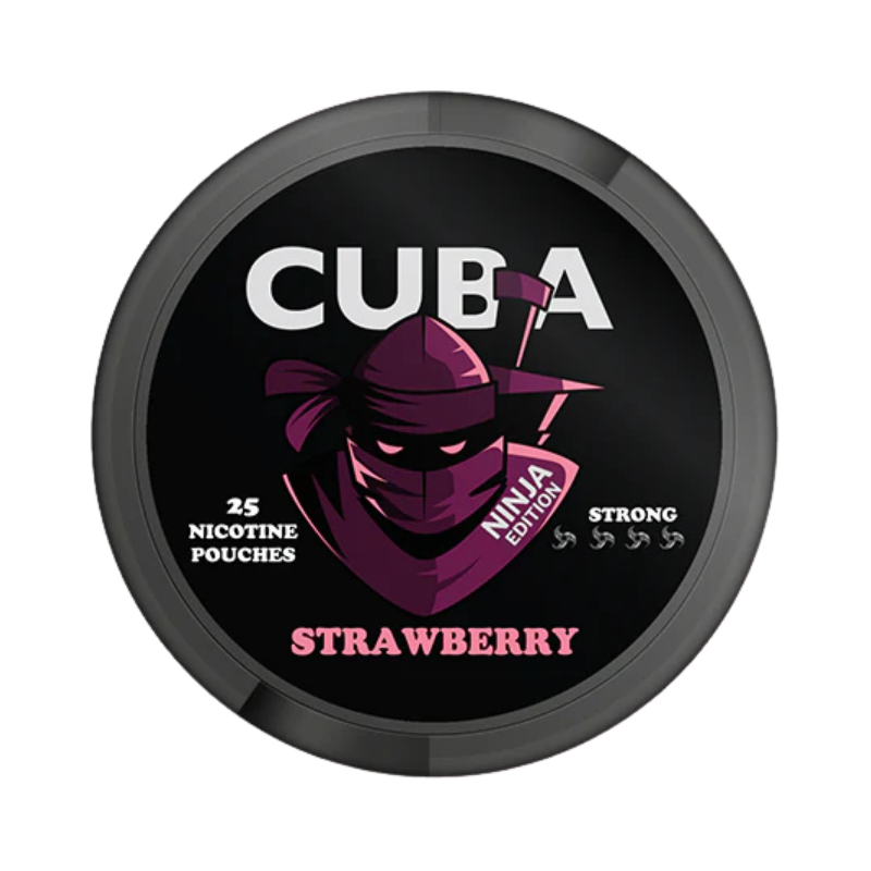 Strawberry CUBA Ninja Nicotine Snus Pouches 30mg