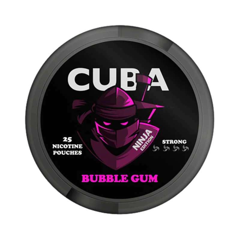 Bubblegum CUBA Ninja Nicotine Snus Pouches 30mg