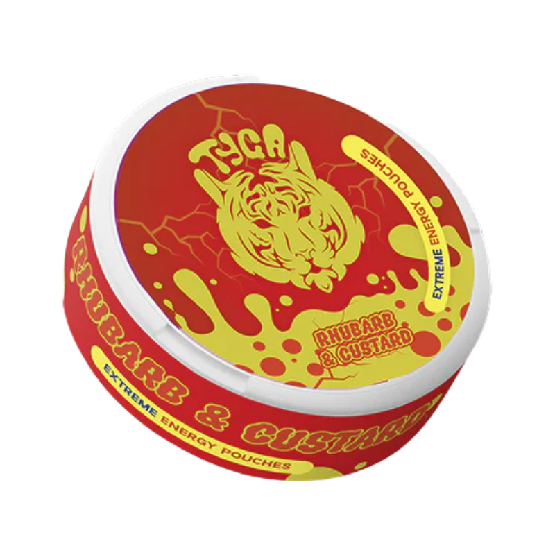 Rhubarb & Custard Tyga Caffeine Pouches - 20 Pouches 100mg