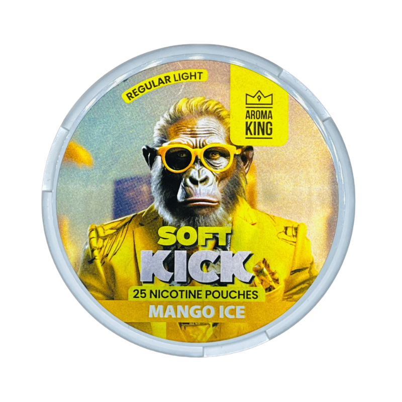 Mango Ice Aroma King Soft Kick Nicotine Snus Pouches 10mg