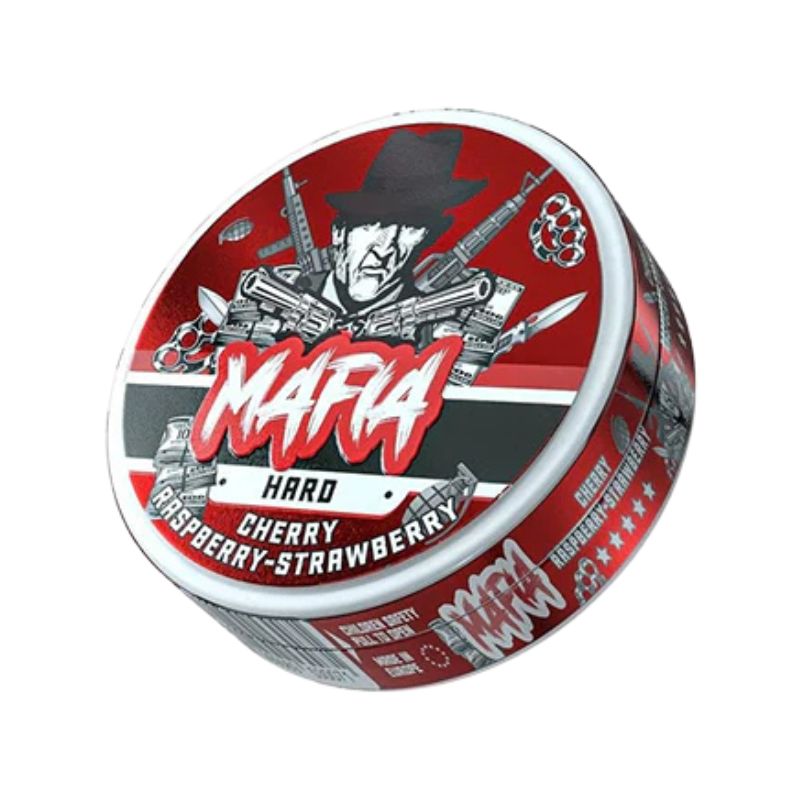 Cherry Raspberry Strawberry MAFIA Slim Nicotine Snus Pouches 16mg