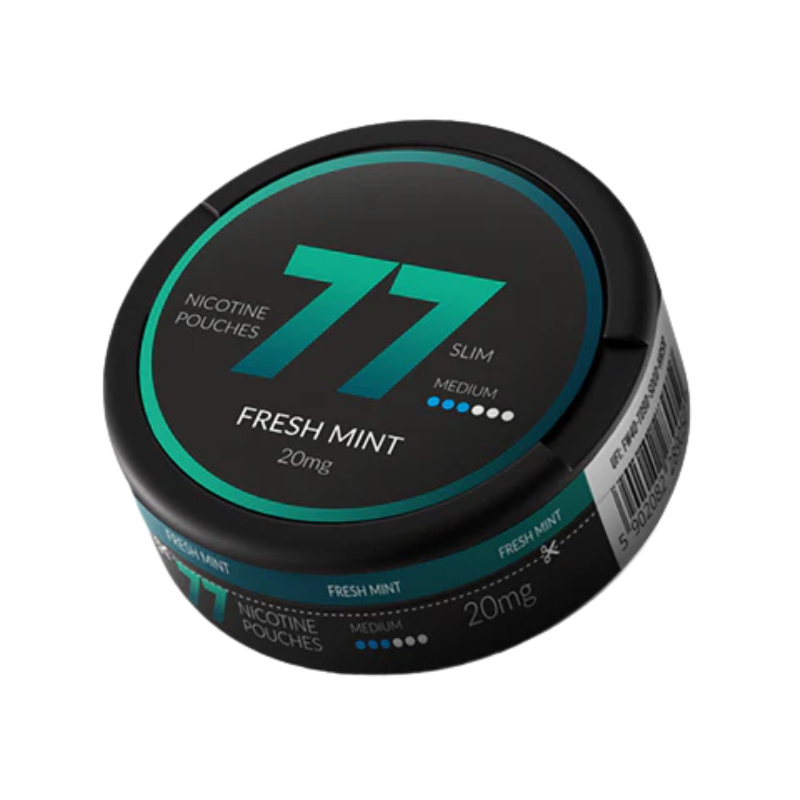 Fresh Mint 77 Slim Nicotine Snus Pouches 20mg - 20 Pouches