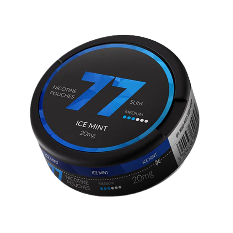 Ice Mint 77 Slim Nicotine Snus Pouches 20mg - 20 Pouches