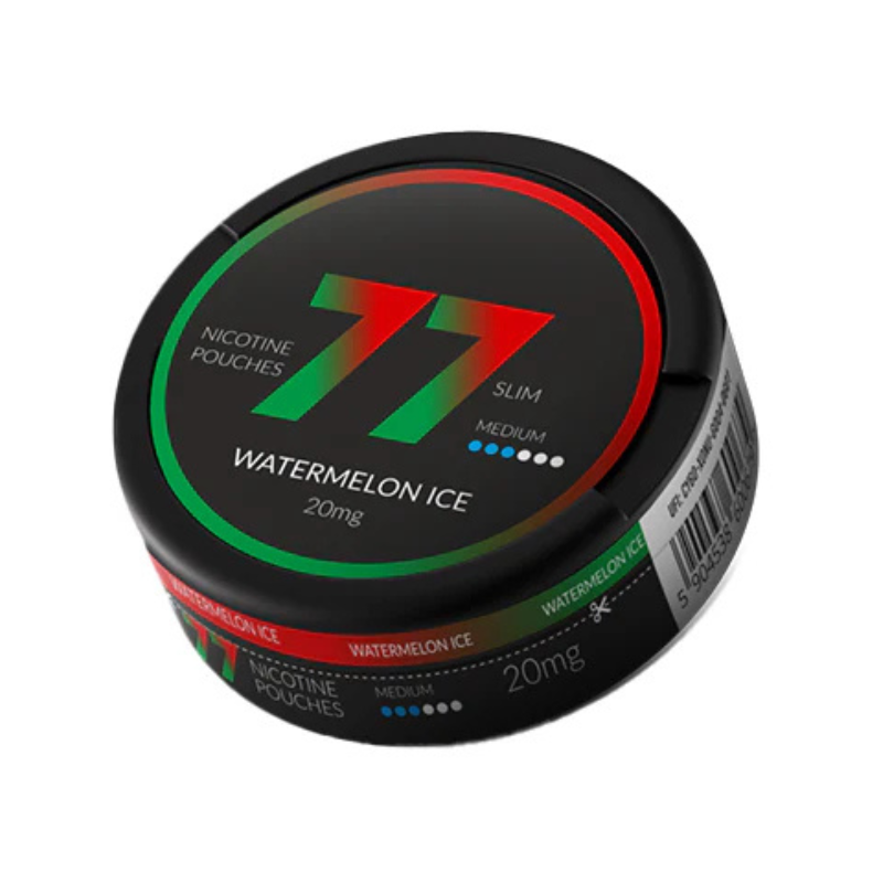 Watermelon Ice 77 Slim Nicotine Snus Pouches 20mg - 20 Pouches