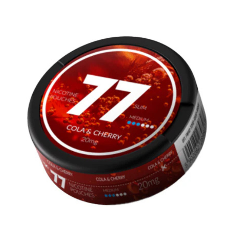 Cola & Cherry 77 Slim Nicotine Snus Pouches 20mg - 20 Pouches