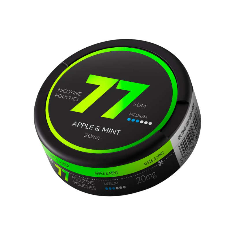 Apple & Mint 77 Slim Nicotine Snus Pouches 20mg - 20 Pouches