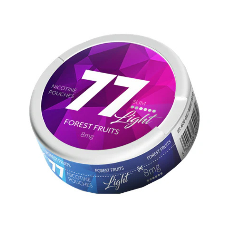 Forest Fruits 77 Slim Nicotine Snus Pouches 8mg - 20 Pouches