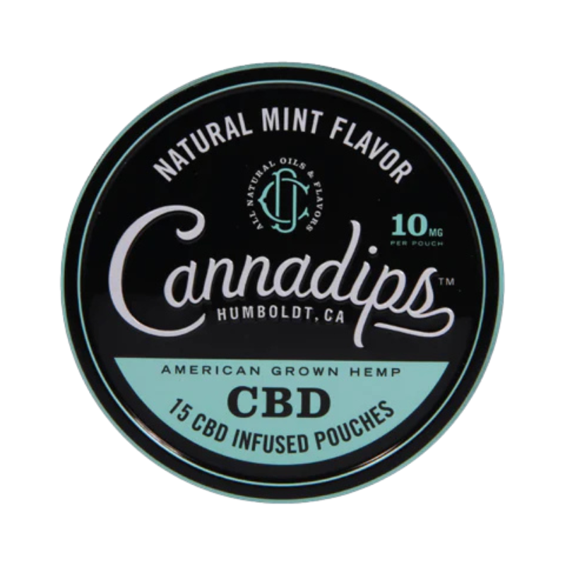 Natural Mint Cannadips 150mg CBD Snus Pouches