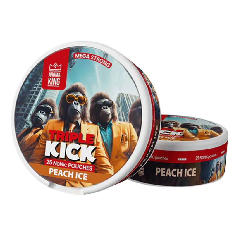 Peach Ice Aroma King Triple Kick Nic Pouches - 25 Pouches 100mg