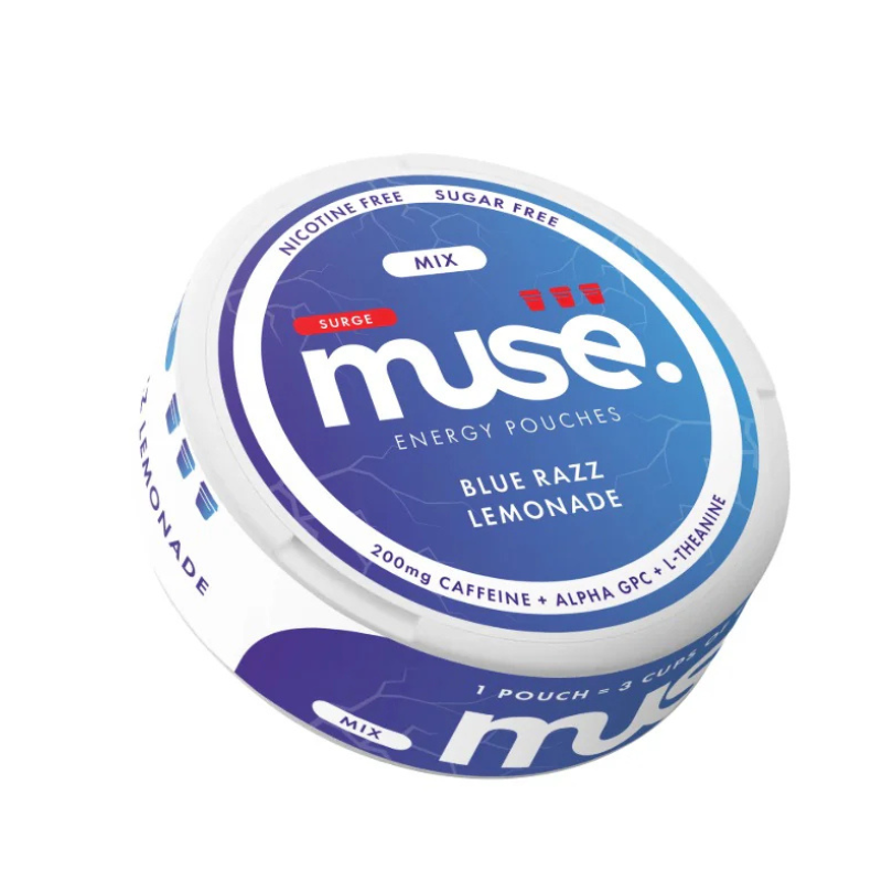Blue Razz Lemonade Muse Surge Caffiene Energy Pouches | 20 Pouches - 200mg