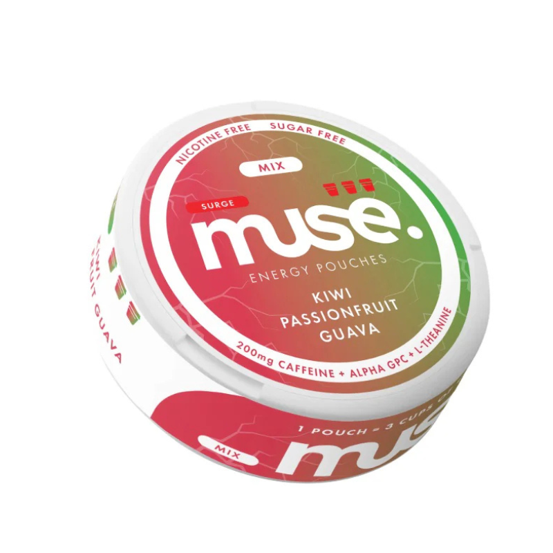 Kiwi Passionfruit Guava Muse Surge Caffiene Energy Pouches | 20 Pouches - 200mg