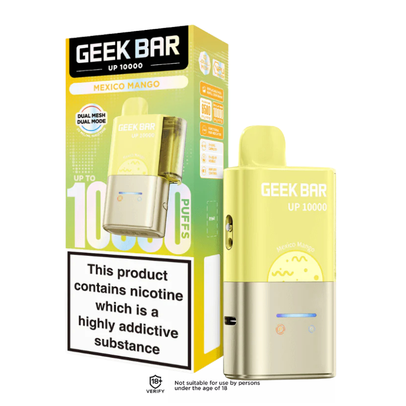 Mexico Mango Geek Bar UP 10K Prefilled Pod Vape Kit 20mg