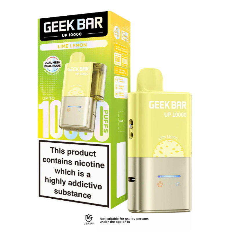 Lime Lemon Geek Bar UP 10K Prefilled Pod Vape Kit 20mg