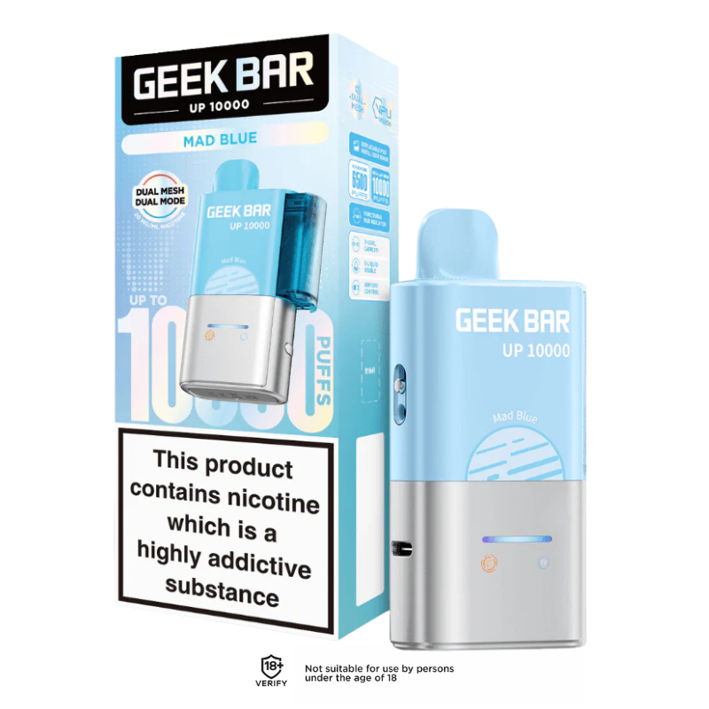 Mad Blue Geek Bar UP 10K Prefilled Pod Vape Kit 20mg