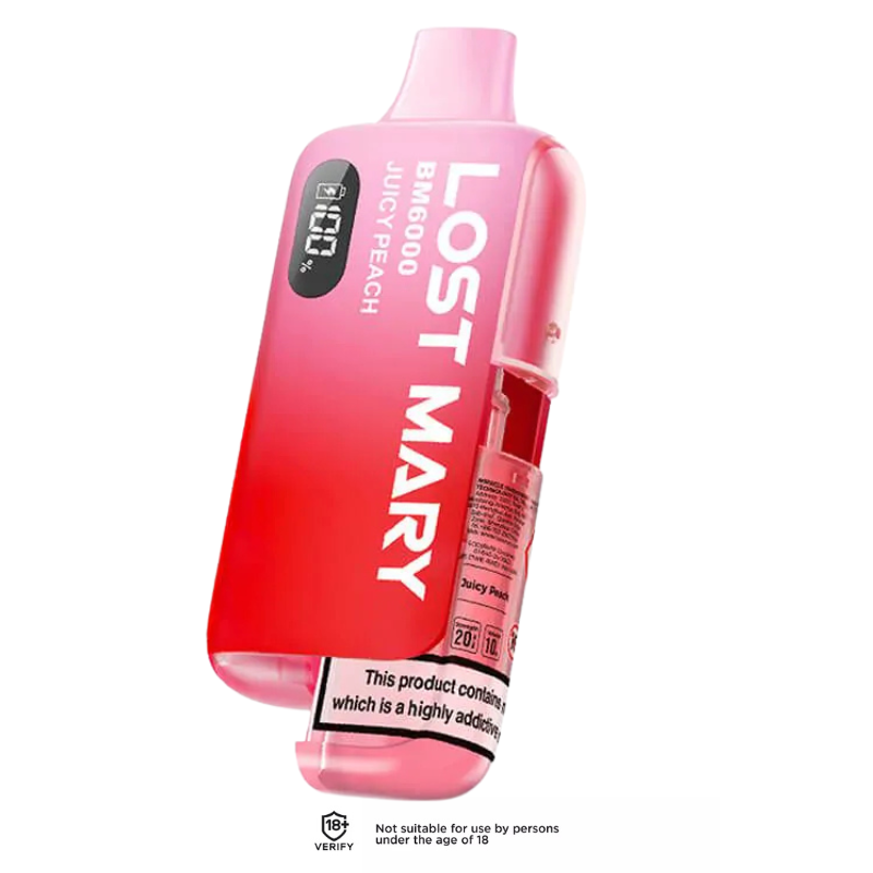 Juicy Peach Lost Mary BM6000 Refillable Vape Kit