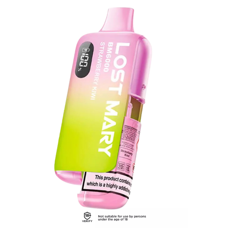 Strawberry Kiwi Lost Mary BM6000 Refillable Vape Kit