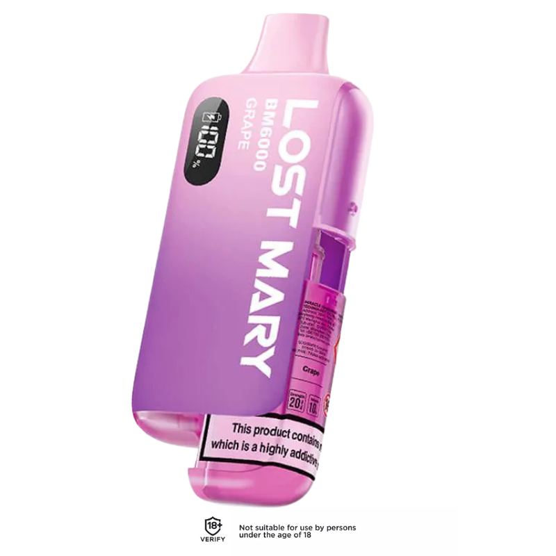 Grape Lost Mary BM6000 Refillable Vape Kit