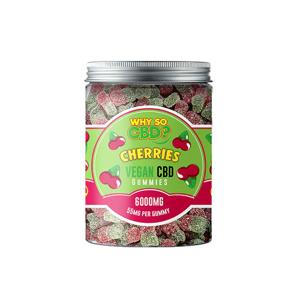 Cherries Why So CBD? 6000mg Broad Spectrum CBD Large Vegan Gummies