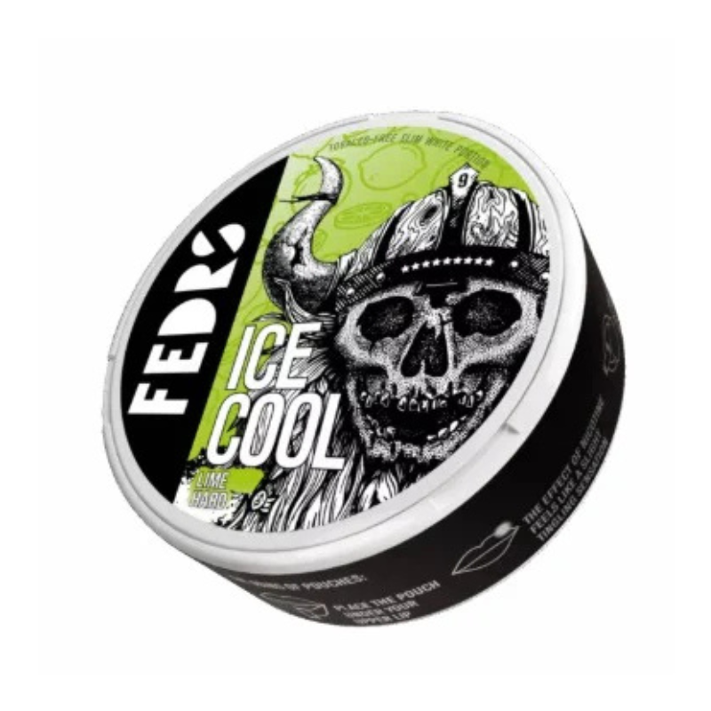 Lime FEDRS Ice Cool Hard Nicotine Pouches 65mg - 20 Pouches