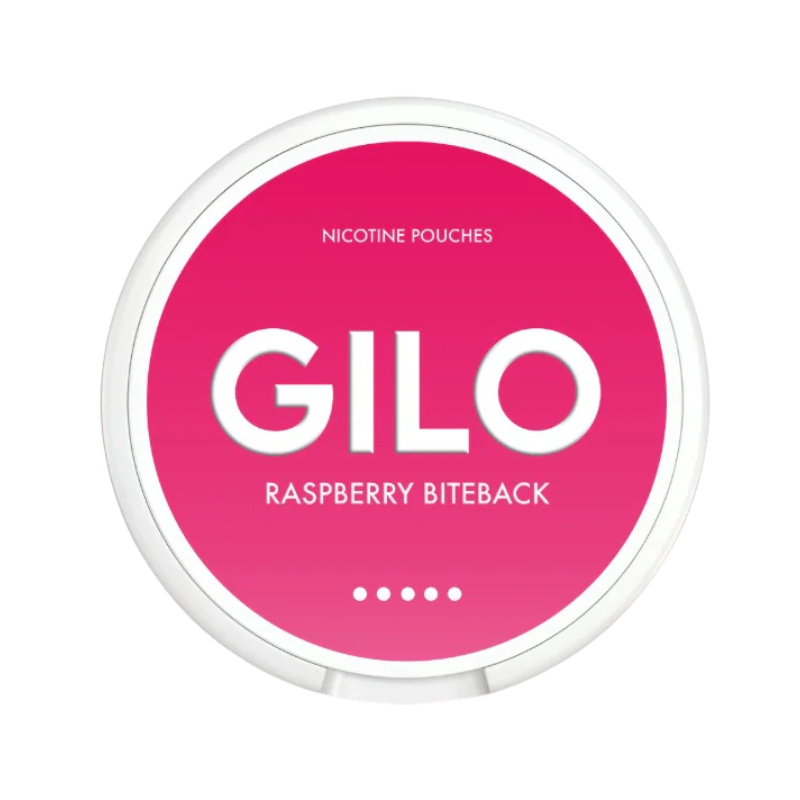 Raspberry Biteback Ice GILO Nicotine Snus Pouches 20mg