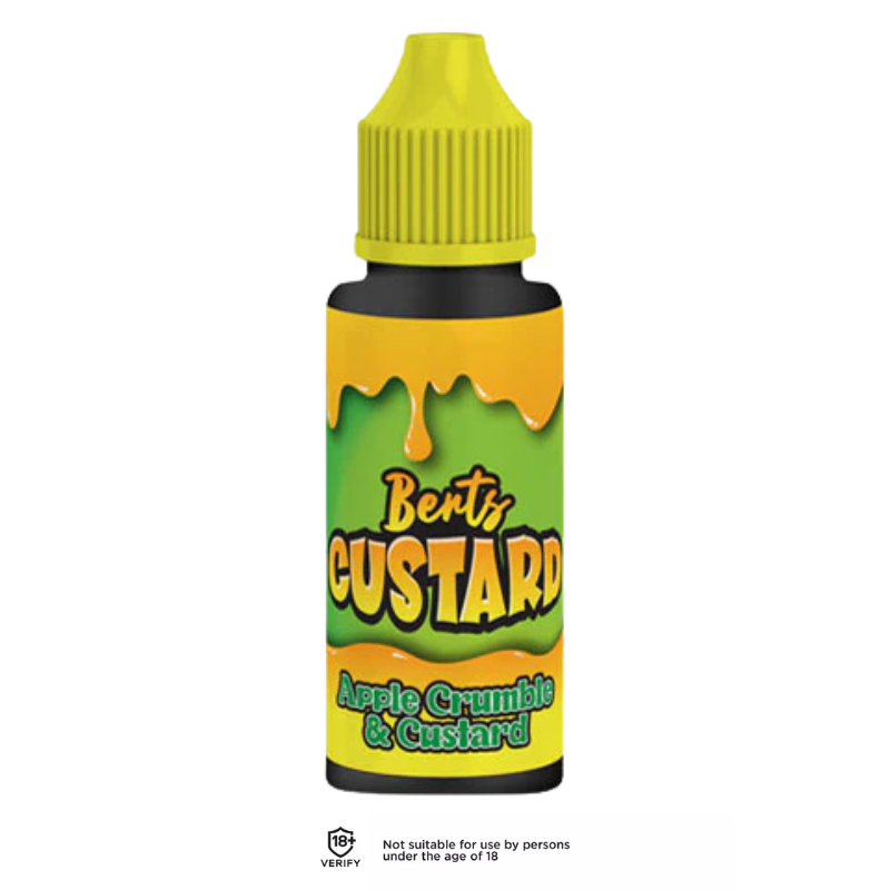 Apple Crumble & Custard Berts Custard 100ml Shortfill 0mg (70VG/30PG)